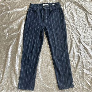 PacSun Mom Jeans—Black with white thin stripes